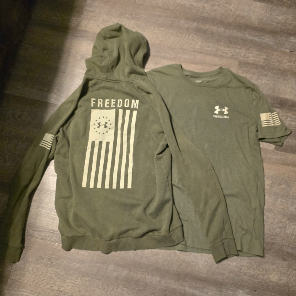 Under Armour Freedom Hoodie and T-Shirt Set